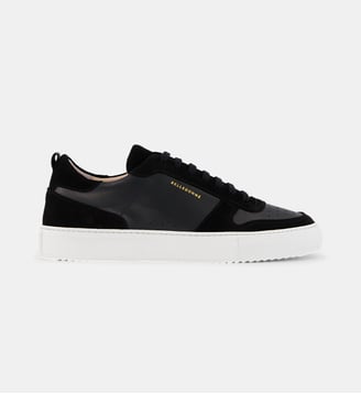 Baskets basses Monochrome en cuir - Belledonne - Noir et blanc