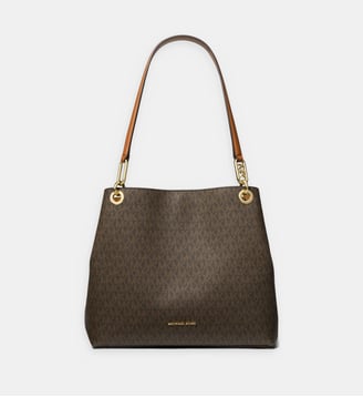 Sac cabas Kensington en toile monogrammée - Michael Kors - Marron foncé