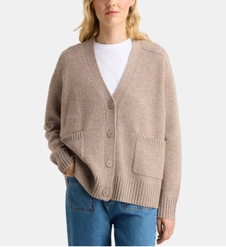 Gilet ample Bastille en laine - Galeries Lafayette - Beige moyen