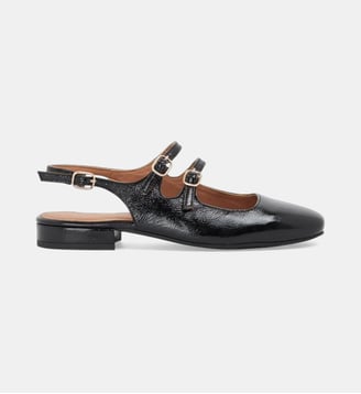 Babies sling back Daisy en cuir - Mellow Yellow - Noir