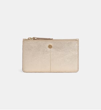 Porte-cartes Kate uni zippé - Galeries Lafayette - Doré