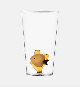 Verre Poisson Jaune - Ichendorf Milano - Transparent