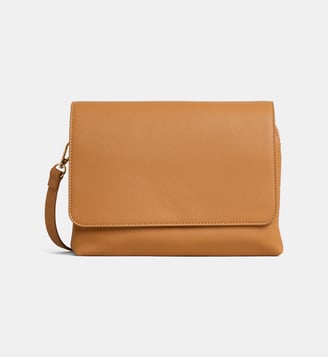 Sac à main crossbody Jada XL grainé - Galeries Lafayette - Camel