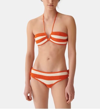 Haut de bikini en coton et cachemire - Bompard - Écru