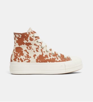 Baskets montantes plateformes Chuck Taylor All Star Lift fantaisie - Converse - Beige et marron