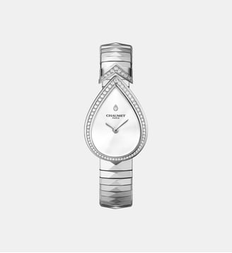 Montre en acier et diamants - Chaumet - Acier