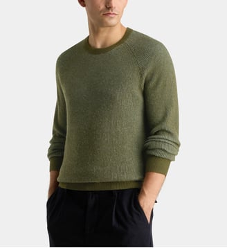 Pull homme Nachribco maille cachemire - Galeries Lafayette - Kaki et vert