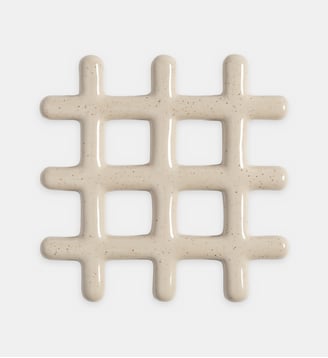 Dessous de plat - Grille - grès - Écru - &Klevering - Écru