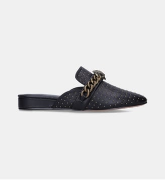 Mules plates Chelsea en cuir - Kurt Geiger London - Noir
