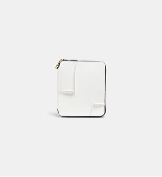 Portefeuille reversed coutures relief en cuir - Comme des Garçons WALLETS - Blanc
