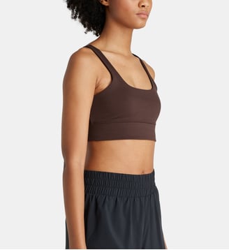 Brassière de sport courte Cori stretch unie - Varley - Marron