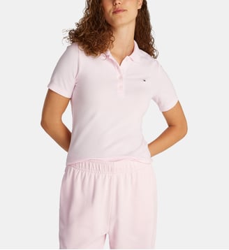 Polo 1985 slim coton piqué stretch - Tommy Hilfiger - Rose clair