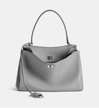 Sac à main Rodeo M en cuir - Balenciaga - Gris