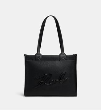 Sac cabas K/Square enduit grainé - Karl Lagerfeld - Bleu marine
