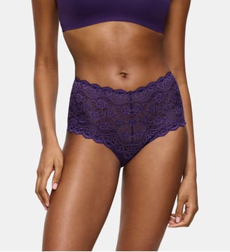 Culotte taille haute Amourette maxi - Triumph - Violet foncé