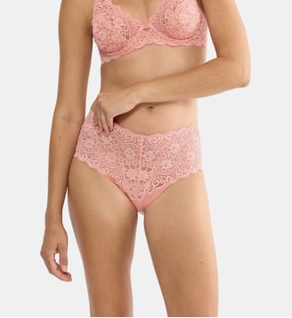 Culotte taille haute Amourette maxi - Triumph - Cherry rose