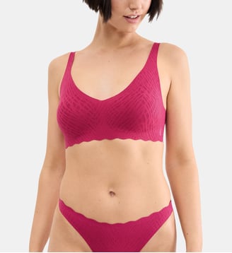 Soutien-gorge brassière ZERO Feel Bliss - Sloggi - Rouge cerise