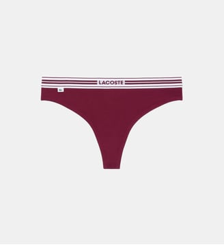String en coton signature - Lacoste - Bordeaux