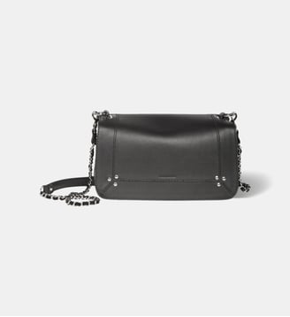 Sac à main Bobi en cuir - Jérôme Dreyfuss - Noir et argent