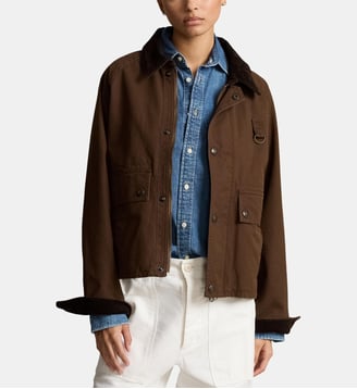 Veste droite en coton - Polo Ralph Lauren - Marron