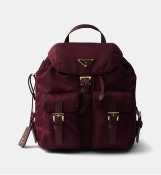 Sac à dos en cuir Saffiano - Prada - Bordeaux