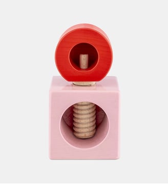 Casse-noix - Bois de hêtre - Rose et rouge - Alessi - Multicolore