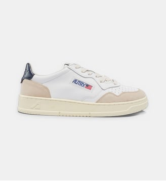 Baskets basses Medalist en cuir - Autry - Blanc et beige