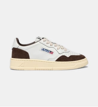 Baskets basses Medalist en cuir - Autry - Blanc et noir