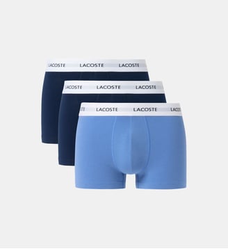 Lot de 3 boxers signature en coton stretch - Lacoste - Multi bleu