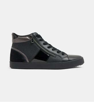 Baskets montantes Blomiee façon reptile - Geox - Noir