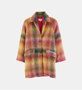 Manteau Santana droit carreaux fantaisie - Bellerose - Multicolore