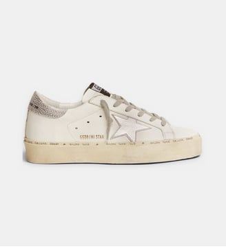 Baskets basses Hi Star en cuir - Golden Goose - Blanc et argent