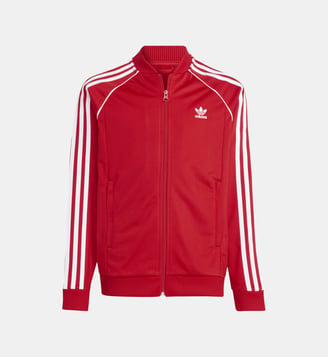Sweat droit zippé signature - Adidas Originals - Rouge