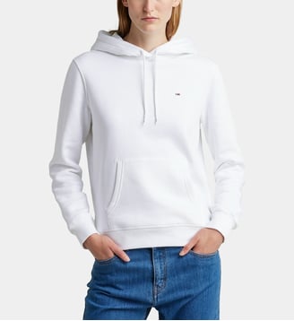 Hoodie droit coton mélangé - Tommy Hilfiger - Écru