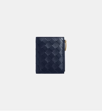 Portefeuille Intrecciato 15 - Bottega Veneta - Bleu
