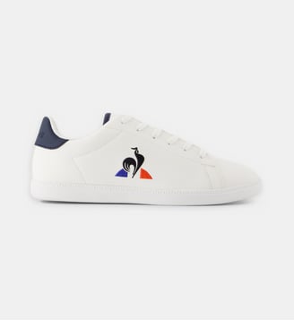 Baskets basses Court Set 2 - Le Coq Sportif - Blanc et rouge