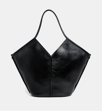Sac cabas fourre-tout Calella en cuir crispé - Hereu - Noir