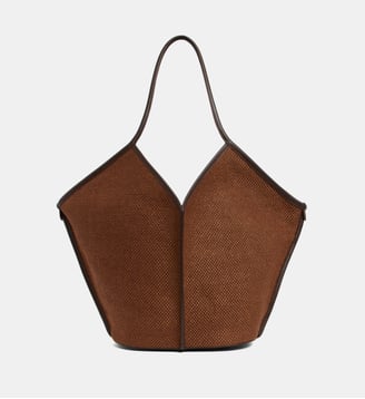Sac cabas fourre-tout Calella en toile de coton bio tressée - Hereu - Marron