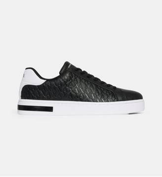 Tennis monogrammées enduites - Armani Exchange - Noir