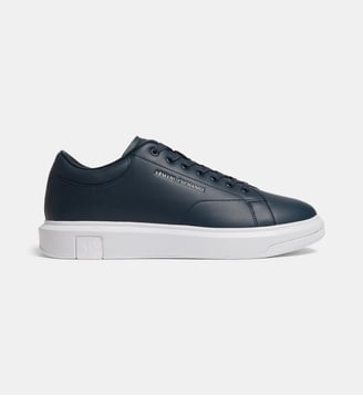 Baskets basses XUX123 cuir - Armani Exchange - Bleu marine