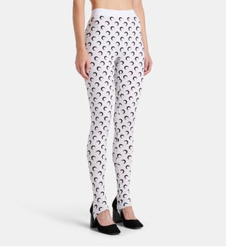 Legging fuseau effet seconde peau monogrammé - Marine Serre - Blanc