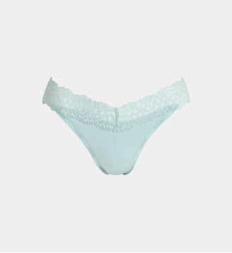 Culotte tanga bandeau en dentelle - Calvin Klein - Vert d'eau