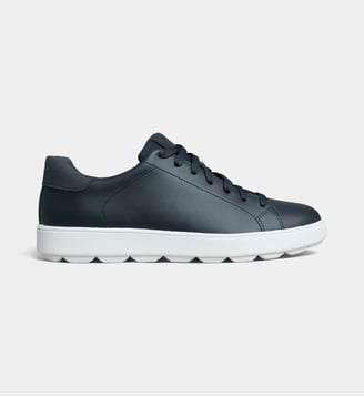 Tennis basses Spherica Ecub-1 en cuir - Geox - Bleu marine