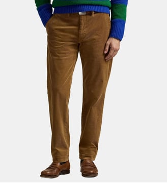 Pantalon droit en velours milleraies - Polo Ralph Lauren - Marron