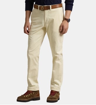 Pantalon droit en velours milleraies - Polo Ralph Lauren - Écru