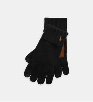 Gants en laine signature - Polo Ralph Lauren - Noir