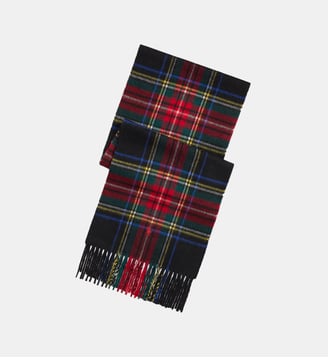 Echarpe cachemire homme motif tartan - Polo Ralph Lauren - Rouge et vert