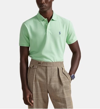 Polo droit semi-ajusté signature en coton - Polo Ralph Lauren - Vert menthe