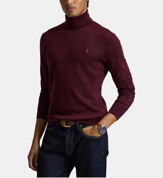 Pull ajusté en laine - Polo Ralph Lauren - Wine red