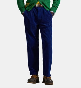 Pantalon droit coton velours - Polo Ralph Lauren - Bleu du japon